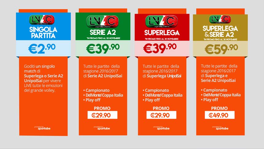 TUTTE LE PARTITE IN STREAMING SU LEGA VOLLEY CHANNEL