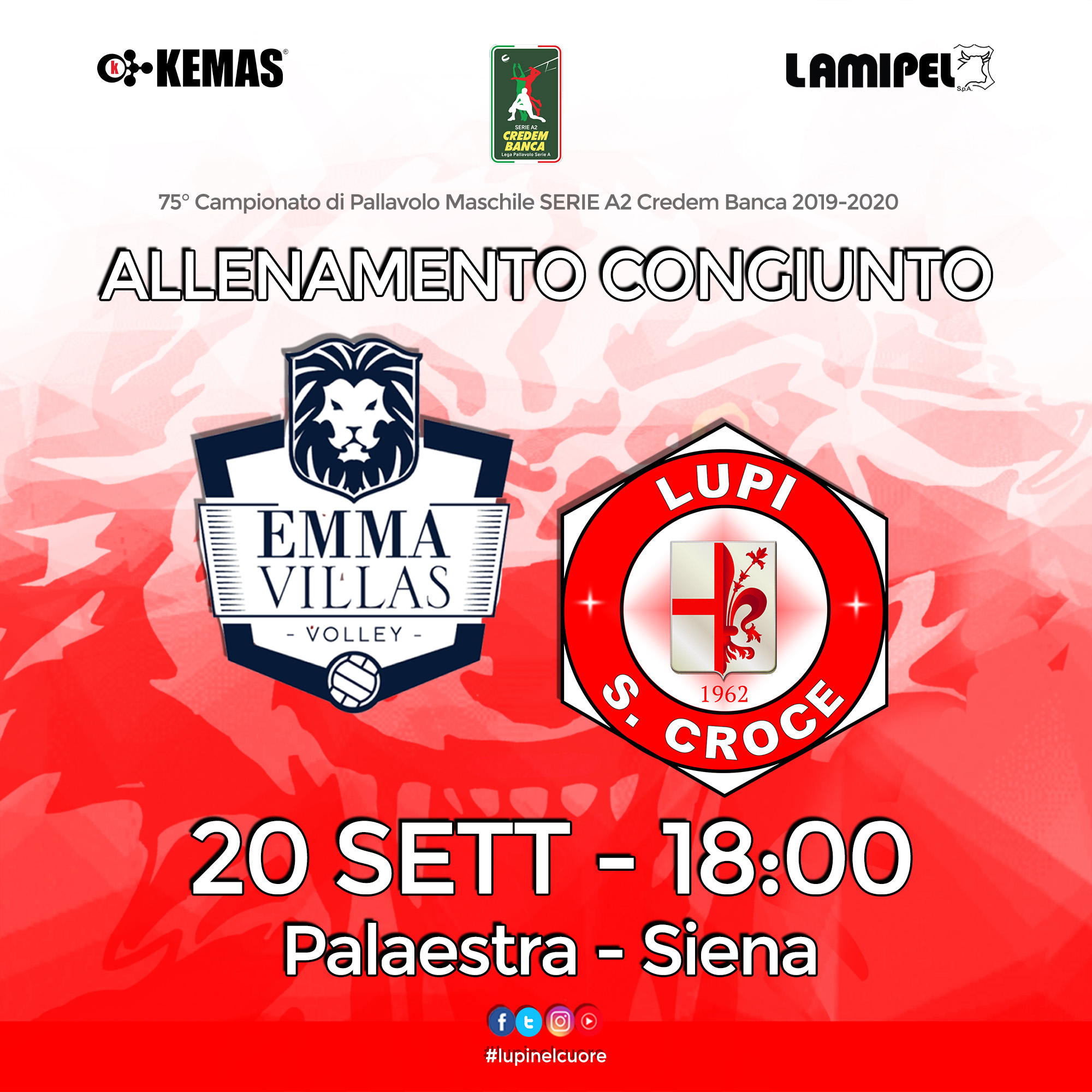 KEMAS LAMIPEL VERSO SIENA PER UN ALLENAMENTO CONGIUNTO