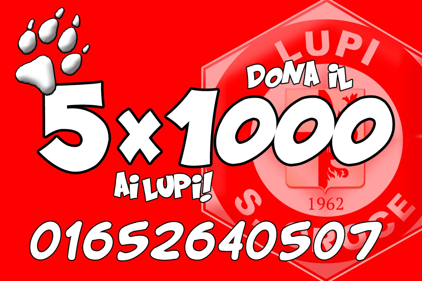 DONA IL TUO 5×1000 AI LUPI SANTA CROCE