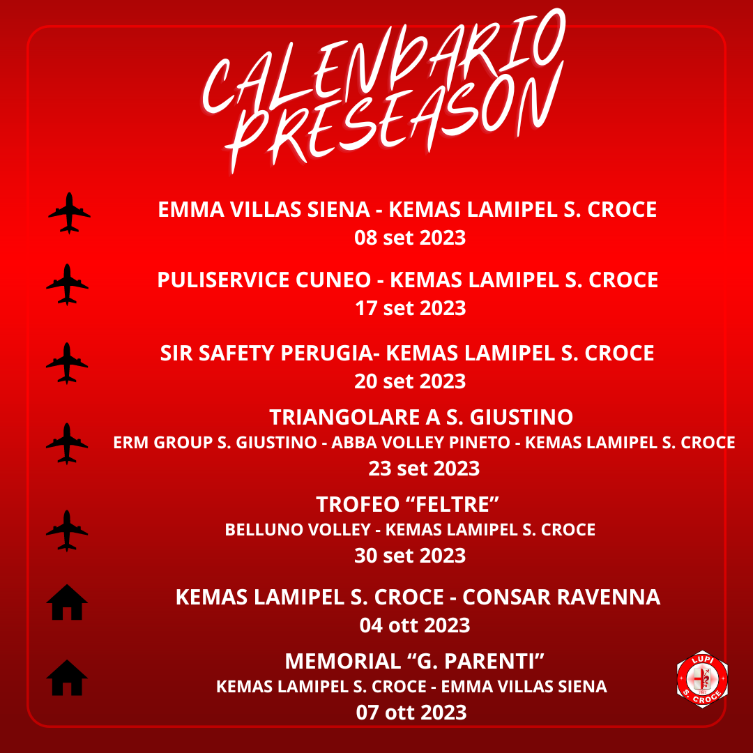 DEFINITO IL CALENDARIO DELLA PRESEASON