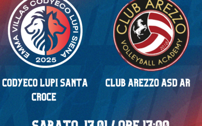 SERIE B , GIRONE E- La Codyeco Lupi S.Croce torna al Palaparenti per la sfida contro Club Arezzo ASD