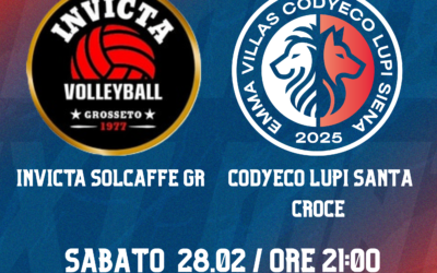 SERIE B GIRONE E- 4′ giornata di campionato del girone di ritorno per la Codyeco Lupi S.Croce